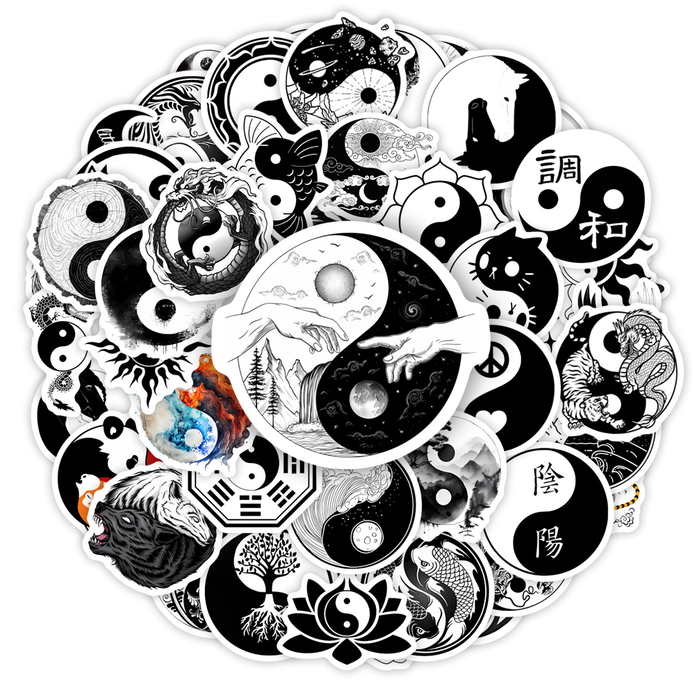 Kids Yoga Toys - YinYang ملصقات التوازن اليوغا زن الفن
