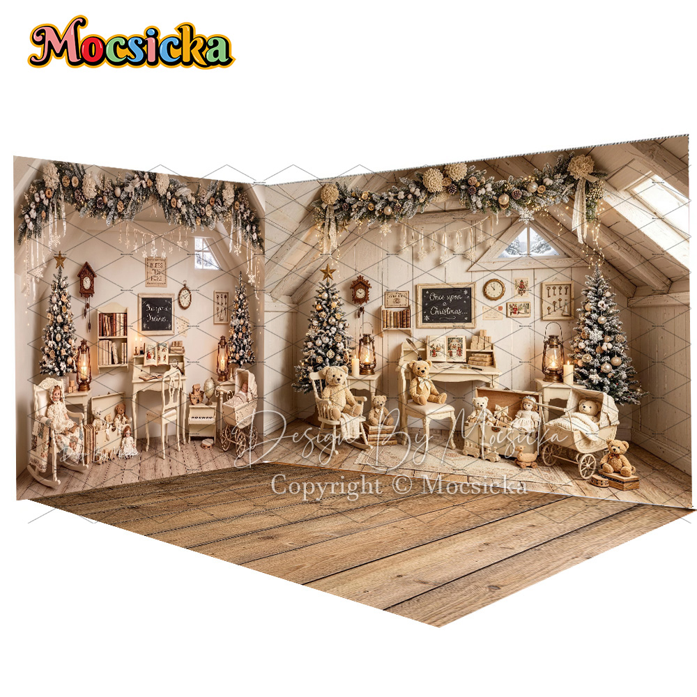 Toys Background For Kids - خلفية تصوير زاوية عيد الميلاد بتصميم