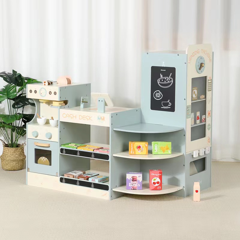 مجموعة لعب متجر البقالة الخشبي - مراجعة Kids Toys Vending Machine وسعره