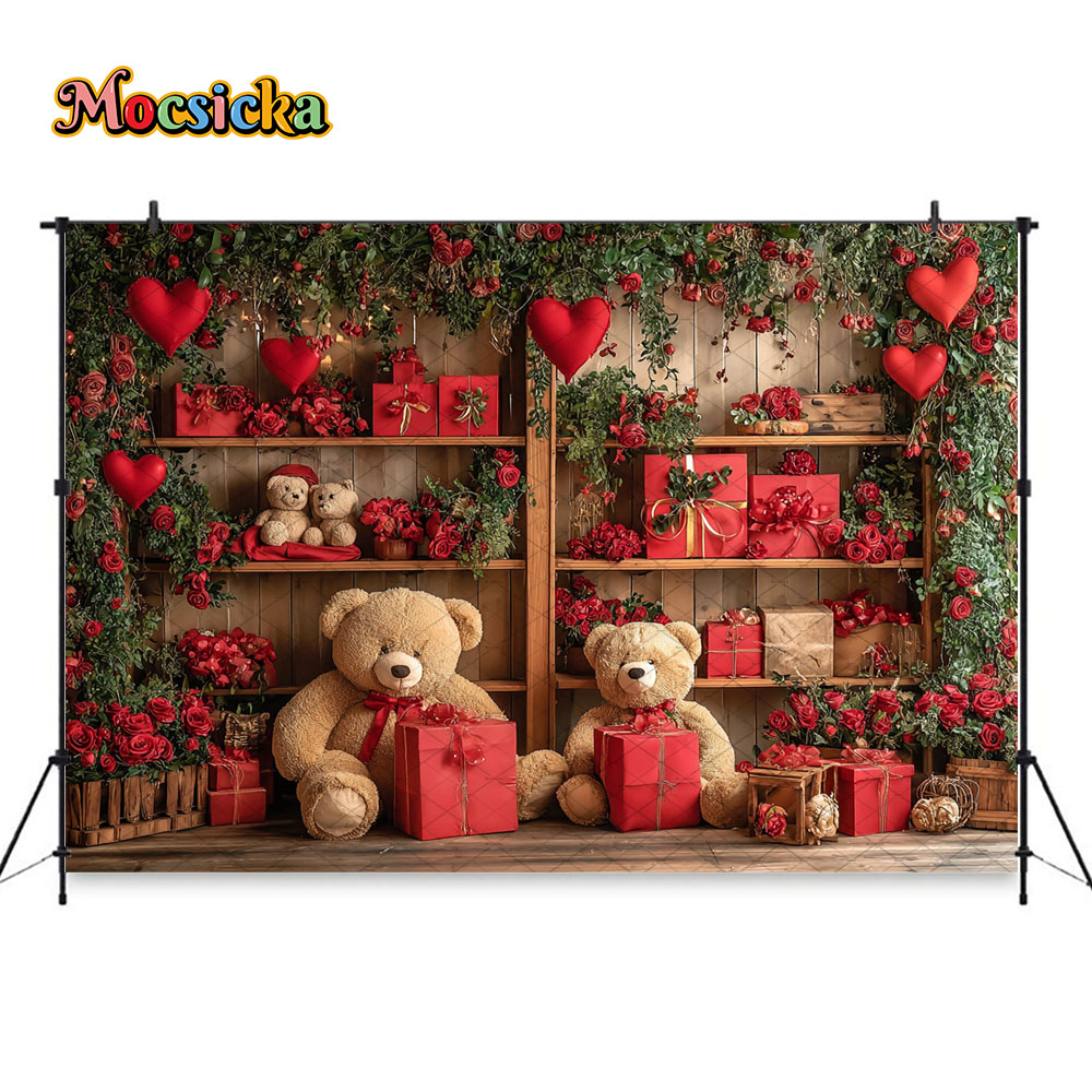 Mocsicka عيد الحب خلفية حمراء  - مراجعة Toys Background For Kids وسعره