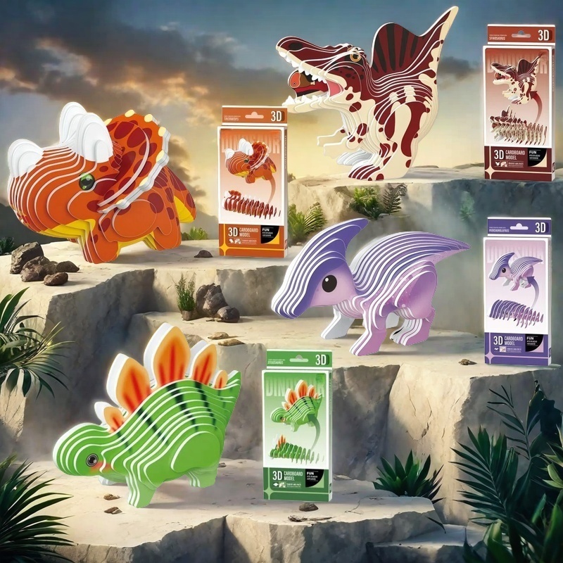 مجموعة من 4 قطع ألغاز ديناصورا - مراجعة Dinosaur Figurine Set وسعره